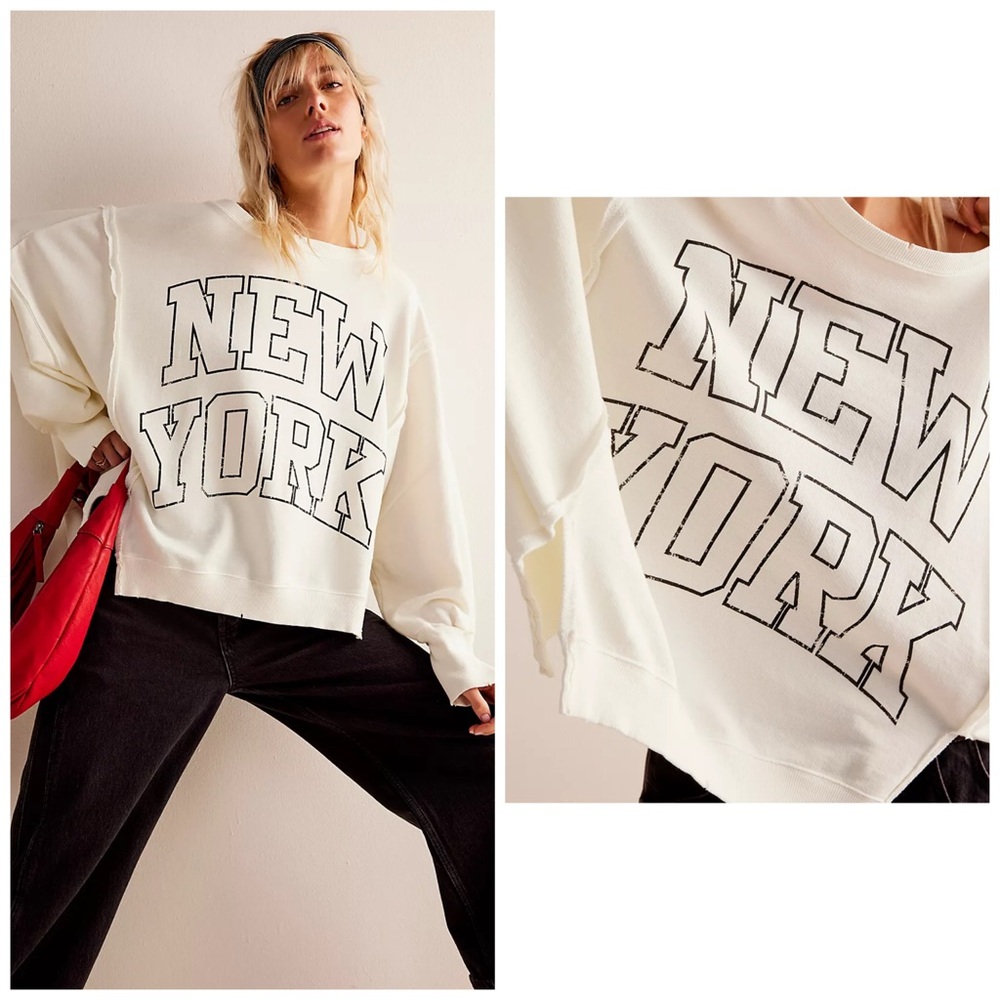 Free People We The Free Graphic Camden Pullover New York Size XS